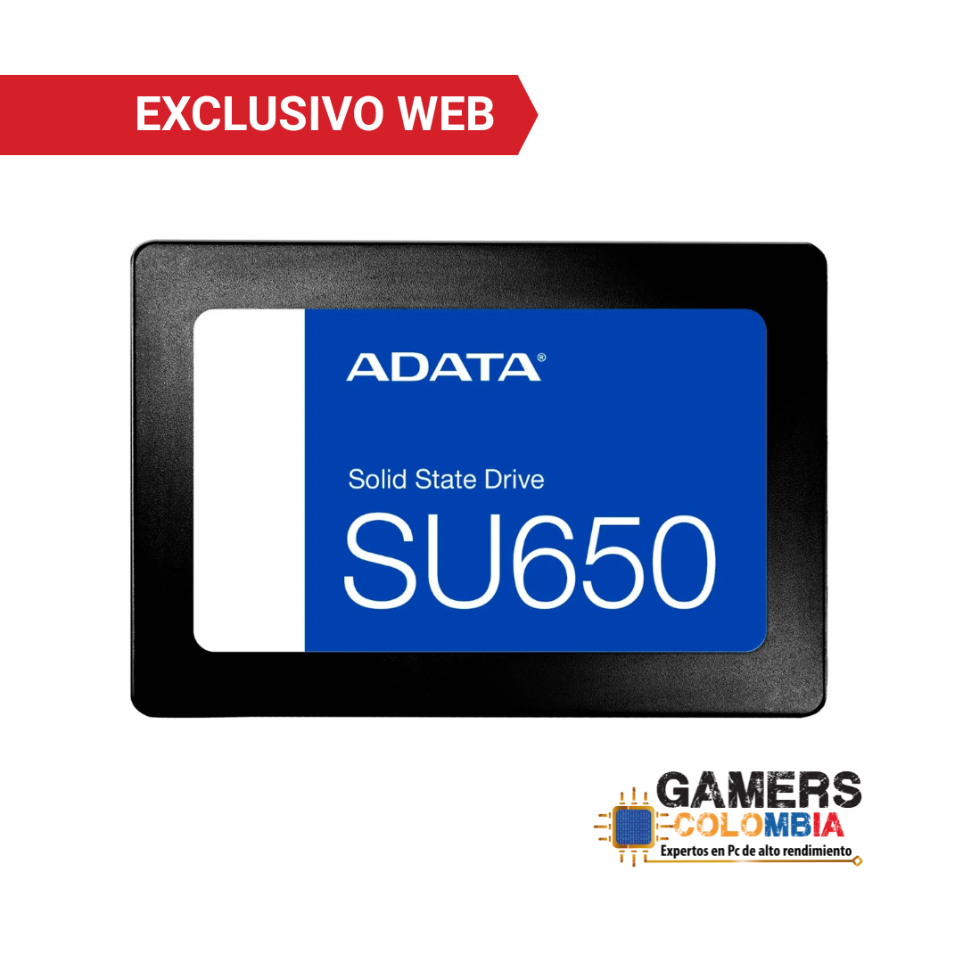 SSD ADATA SU650 512GB – SATA III | Lectura hasta 520 MB/s | Tecnología 3D NAND
