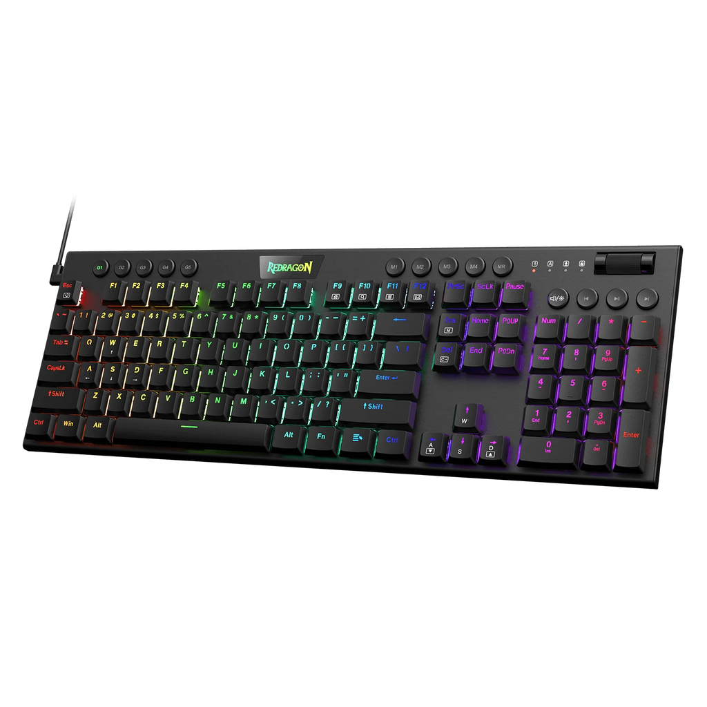 TECLADO MECANICO REDRAGON HORUS K619 - Alámbrico | RGB | Compacto para Gaming