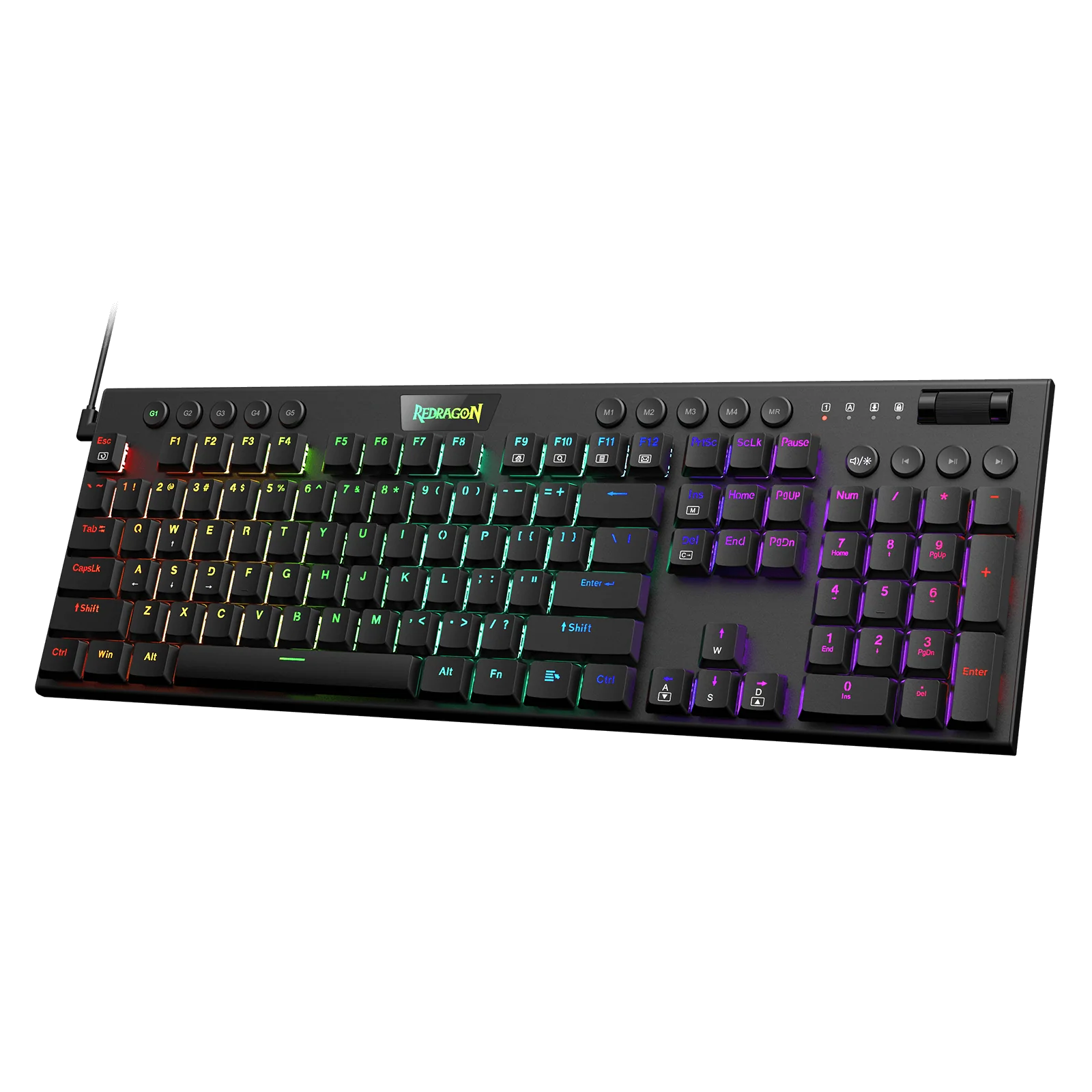 TECLADO MECANICO REDRAGON HORUS K619 - Alámbrico | RGB | Compacto para Gaming