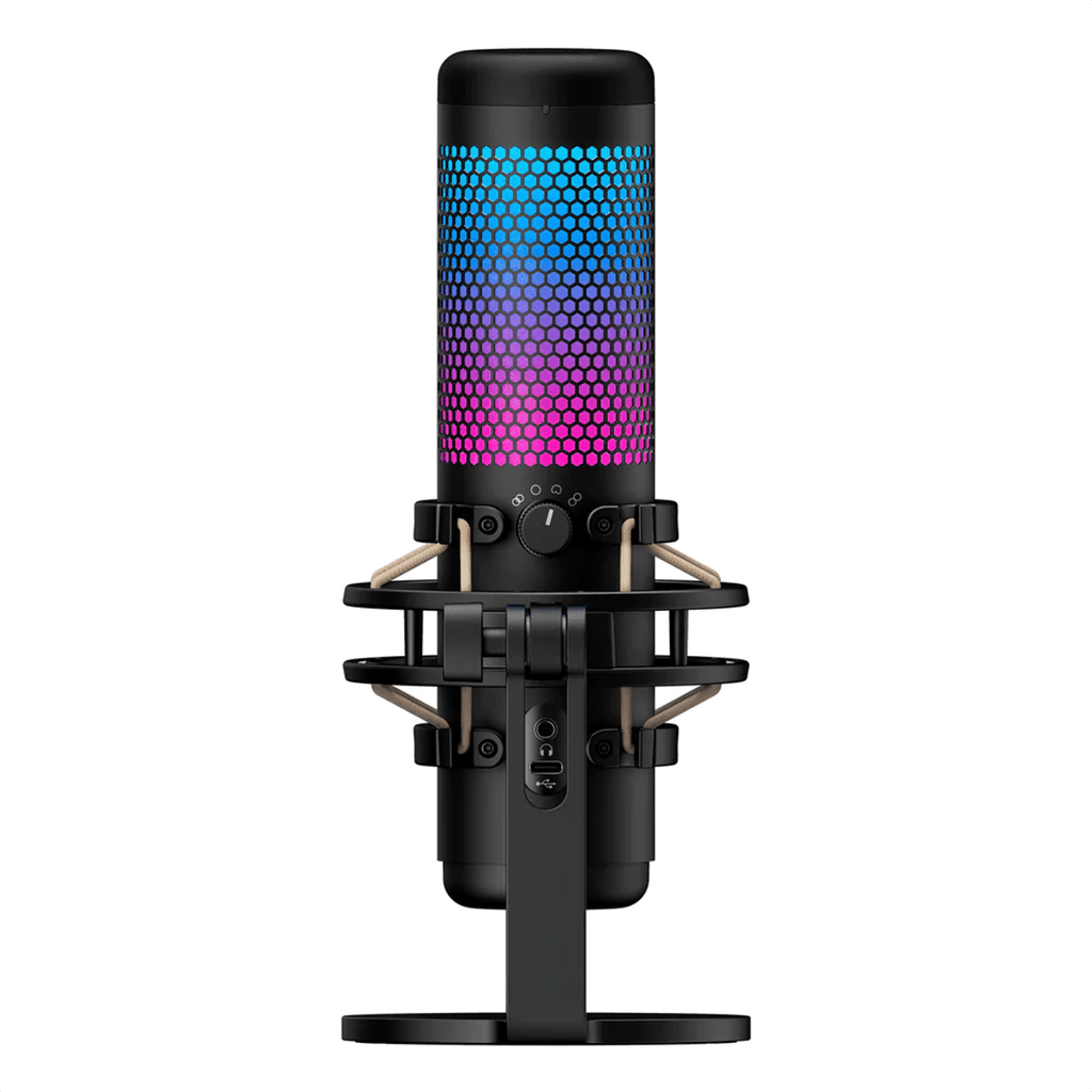 MICRÓFONO HyperX QuadCast S RGB – USB | Iluminación RGB | Antivibración Integrada