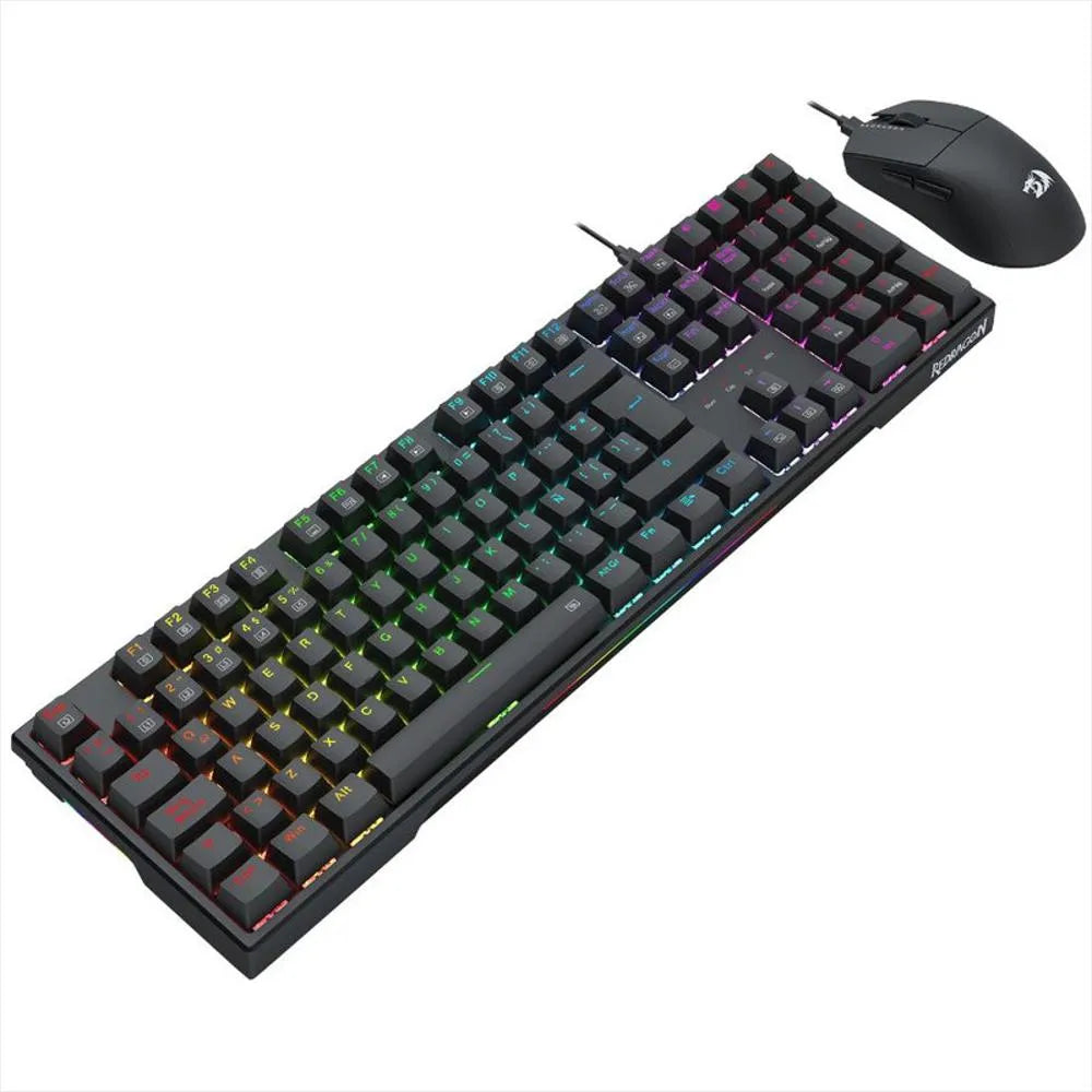 COMBO PERIFÉRICOS REDRAGON S146 – Teclado Mecánico K668 | Mouse Gamer M724 | RGB