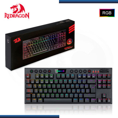 TECLADO REDRAGON HORUS TKL K621 – Inalámbrico | Tri-Modo | RGB Low Profile | Diseño Compacto 80%