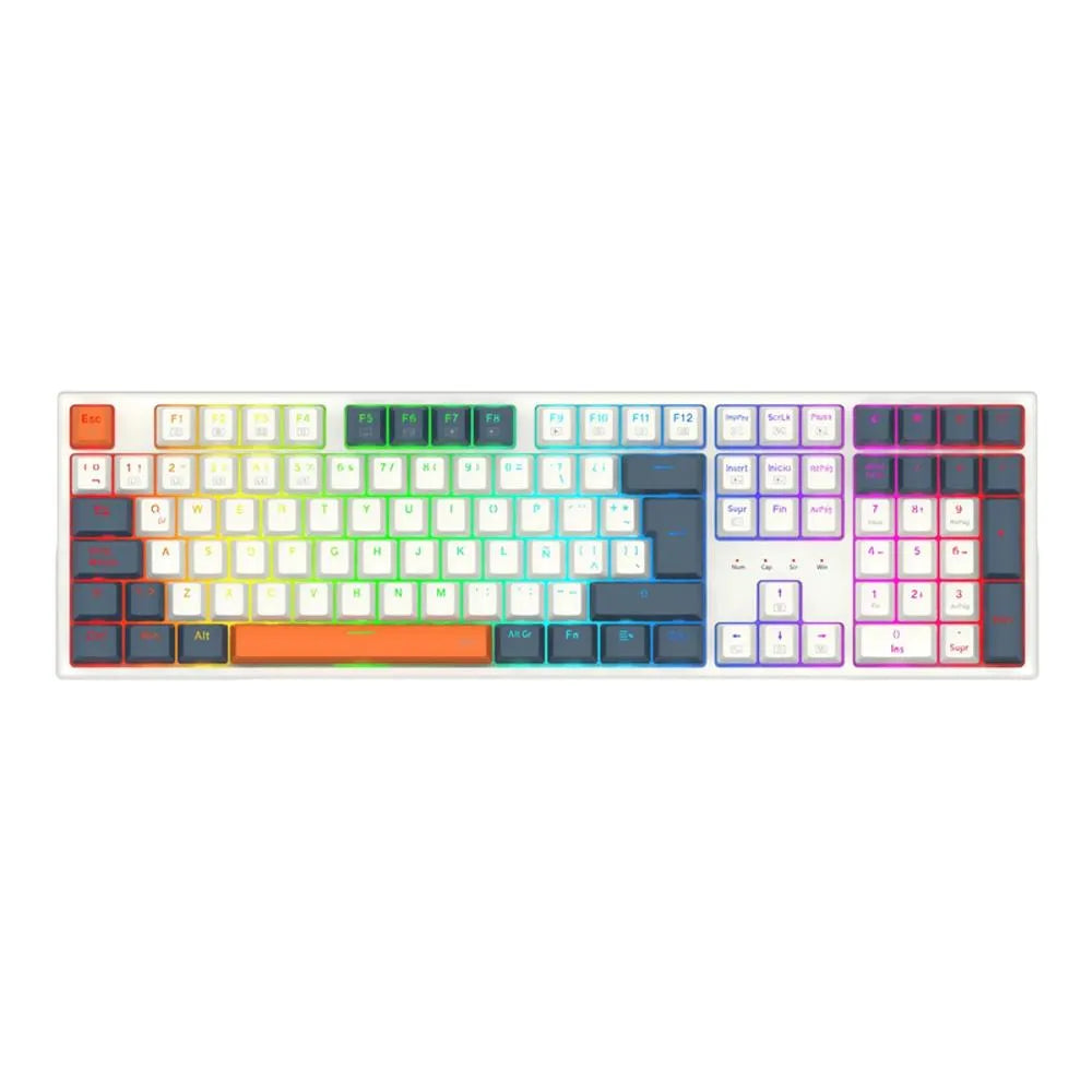 Teclado Mecánico Redragon Trundle K668WBO | RGB Switch Red USB
