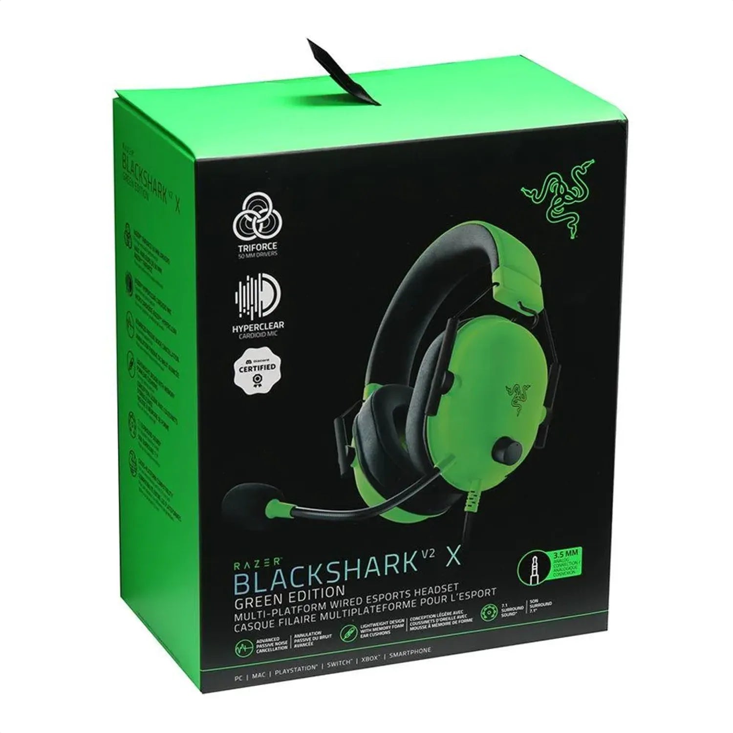 Razer BlackShark V2 X – Auriculares Gaming 7.1 | 50mm | Micrófono Cardioide